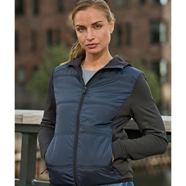 Ladies' Hybrid-Stretch Hooded Jacket Thumbnail